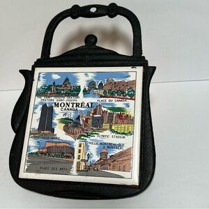 Trivet Montreal Canada Ceramic Tile Cast Iron Tea Kettle Plate Vintage